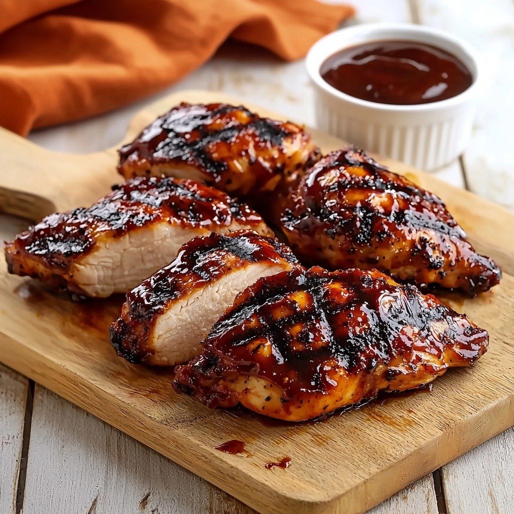 Quick Grilled BBQ Chicken - step by step