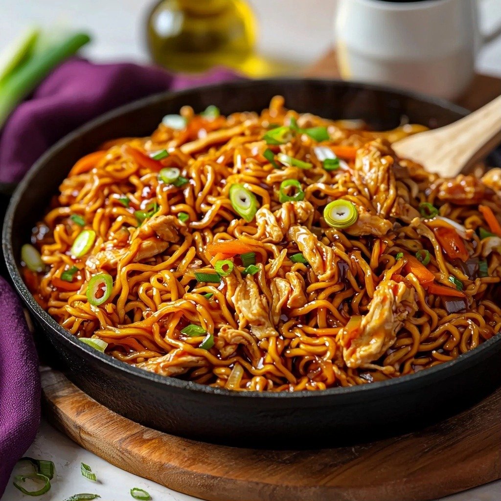 Classic Teriyaki Ramen Noodles - step by step