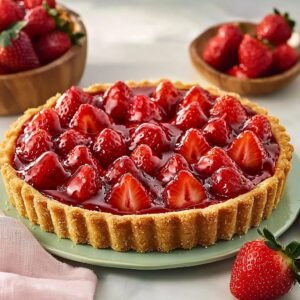 Delicious Strawberry Pie with Graham Cracker Crust - featured image