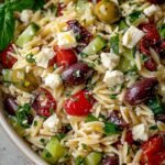 Orzo Pasta Salad with Feta and Sun Dried Tomatoes - featured image