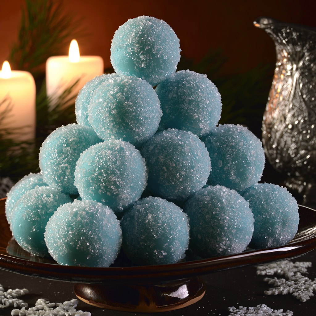 Blue Christmas Truffles - step by step