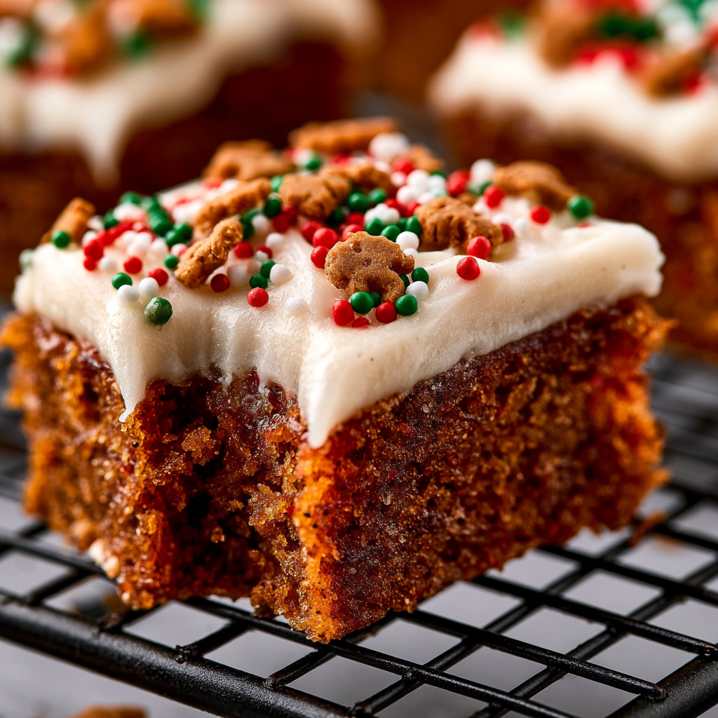 Gingerbread Cookie Bars - step by step